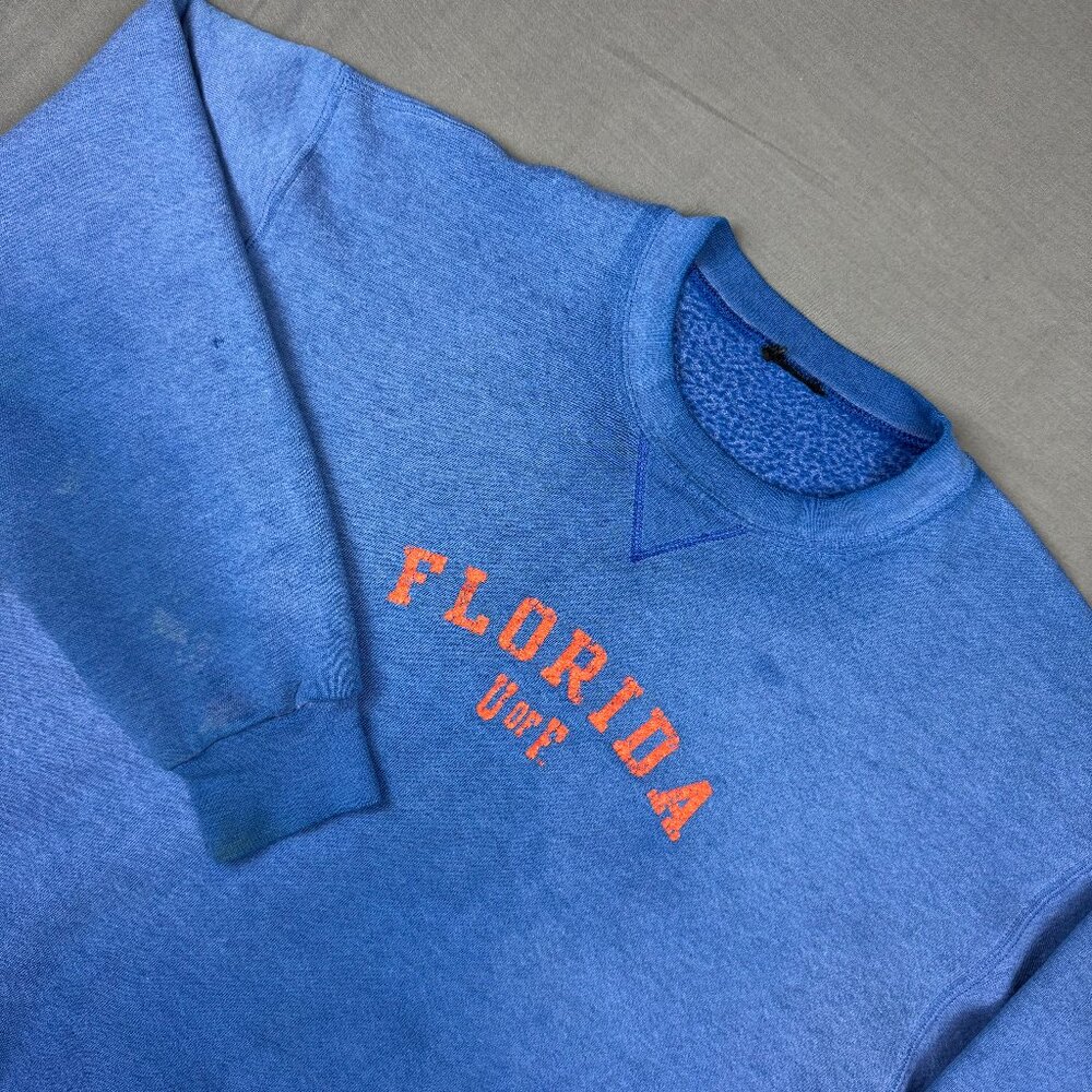 Vintage Florida Gators U of F Crewneck Sweatshirt Medium Perfect Fade Thrashed